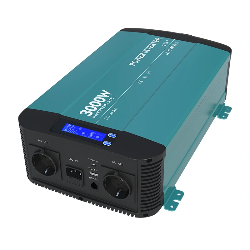 Bypass function hk300pt နှင့်အတူ 3000w စင်ကြယ်သော sine လှိုင်း inverter